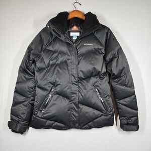 Columbia Lay D Down Jacket Black Wonen's Large Omni Heat & Shield